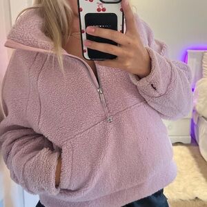 Lululemon Pink Sherpa Half-Zip Scuba